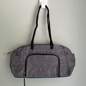 New, Small, Gray Canvas Duffle Weekender Bag